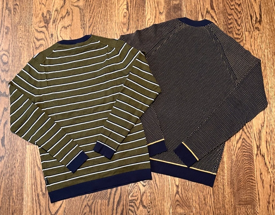 Suéter masculino Ted Baker London 2 pacotes pequenos lote de 2 algodão seda - Imagem 3 de 3