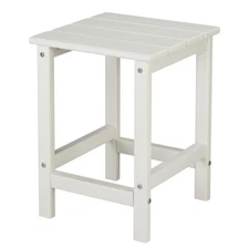 38X38X45.5cm Single Layer Square White HDPE Side Table
