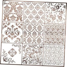 Stencils for Walls 12inch Stencil Large Texture Stencils for Painting on Damask