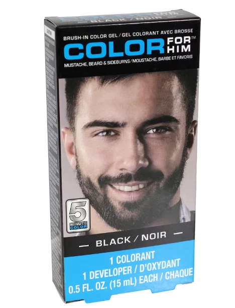 Kits de coloración de cabello peine de gel negro Color For Him para hombre (envío gratuito) paquete de 15 Foto 2 de 3