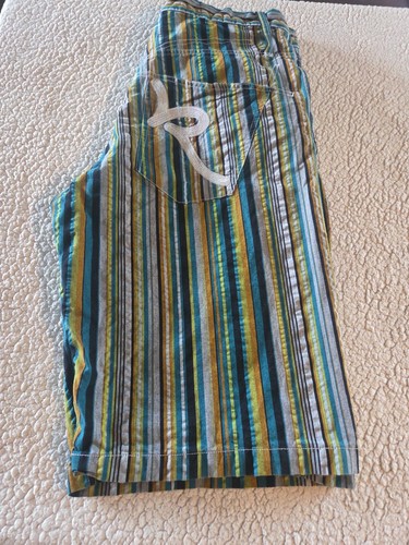 Roca Wear Striped Baggy Bermuda Shorts Size 40 - Picture 6 of 7