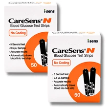 CareSens N Test Strips 100ct (2x50) • AUTHORIZED • Exp 11-2026 • Ships Fast