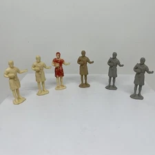 Lot Of 6 Marx vintage 1960's Ben Hur Figures Cream Gray and Tan Senator Man