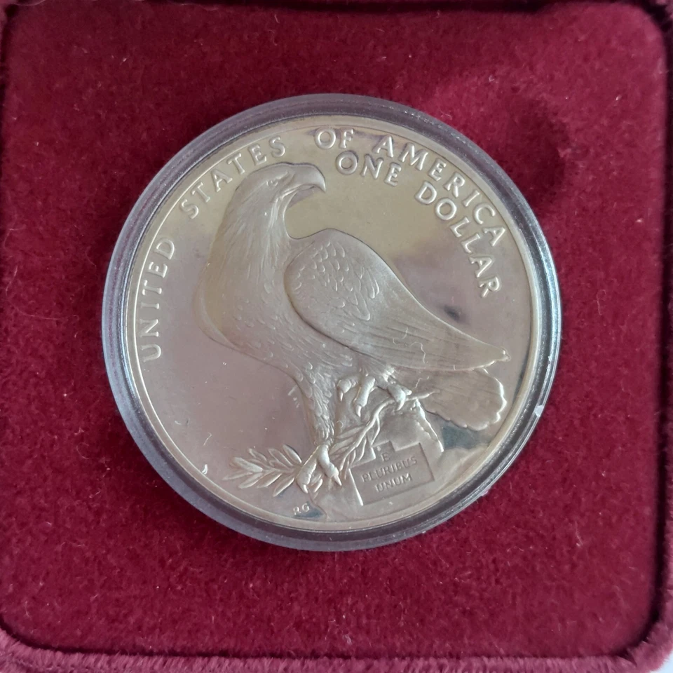 1984 Los Angeles Olympics US Commemorative Silver Dollar in Box - Image 3 of 4
