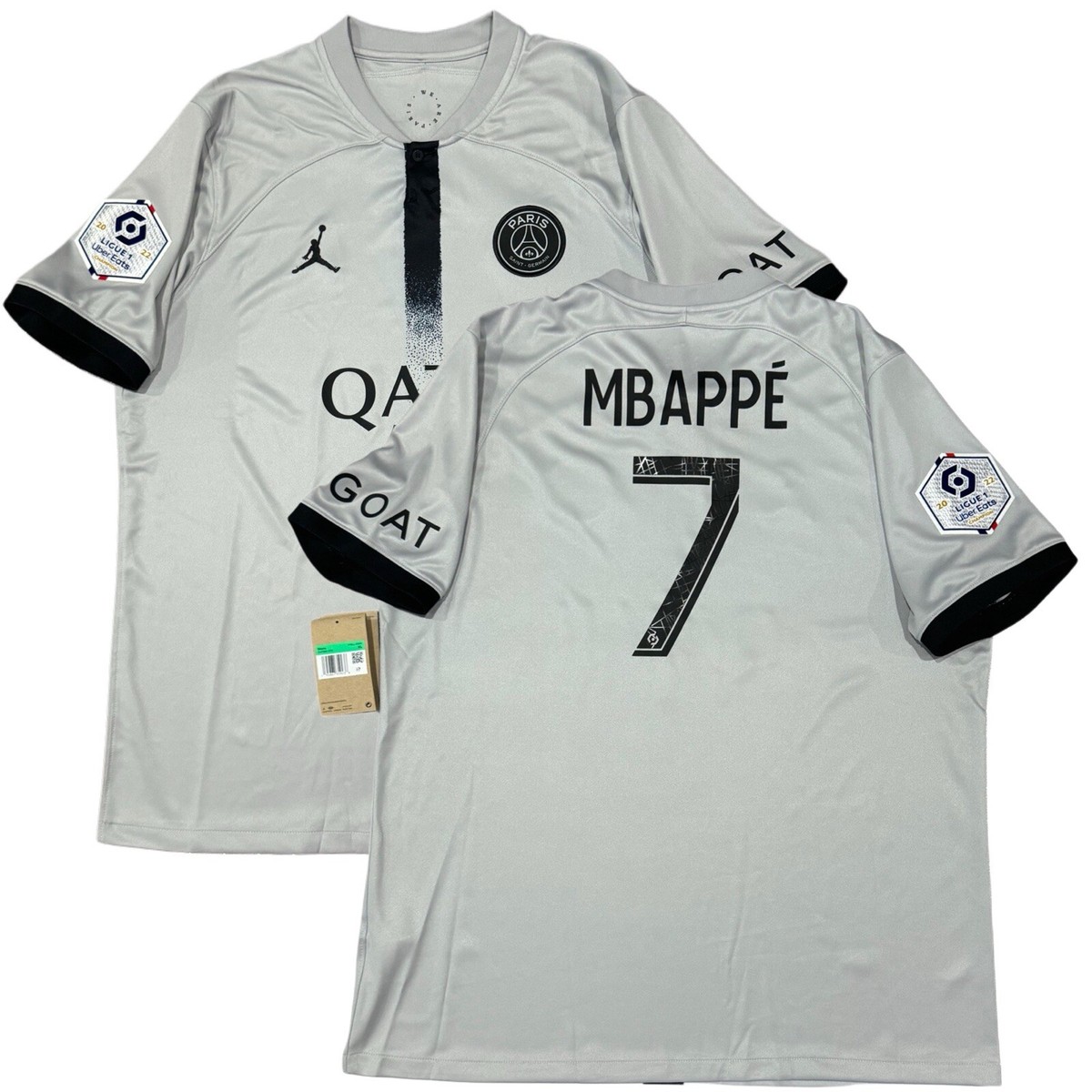 2022/23 PSG Away Jersey #7 Mbappe XL Jordan Paris Saint 2022/23 PSG Away Jersey #7 Mbappe XL Jordan Paris Saint