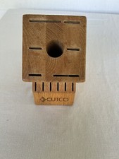 Cutco 1748 Homemaker 18 Slot Honey Oak Wood Knife Block 8 Steak Slots USA