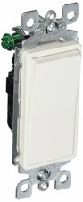 Leviton 5601-2WM 6 Pack 15Amp 120/277V Decora Rocker Single Pole AC Quiet...