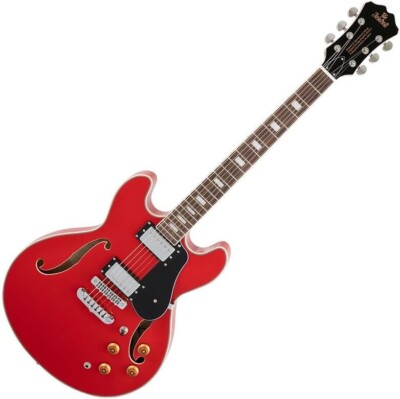 AriaProII TA-200 RD Semi-Acoustic Type Electric Guitar Red with Gig Bag