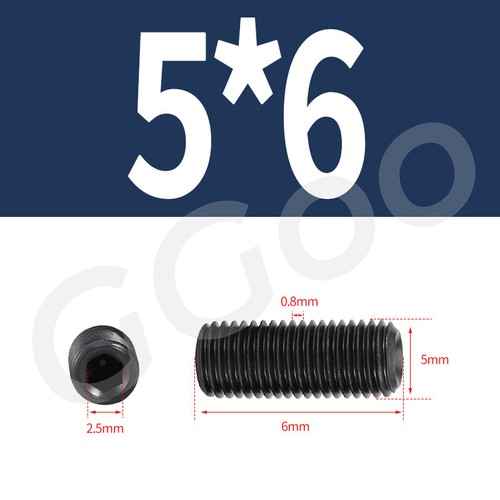 M3 - M12 Black Socket Set Screws w/ Cup Point A2 Stainless Steel DIN 916 - Picture 27 of 81