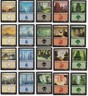 Mirrodin - 1x Complete 20 Card Basic Land Set - Light Play