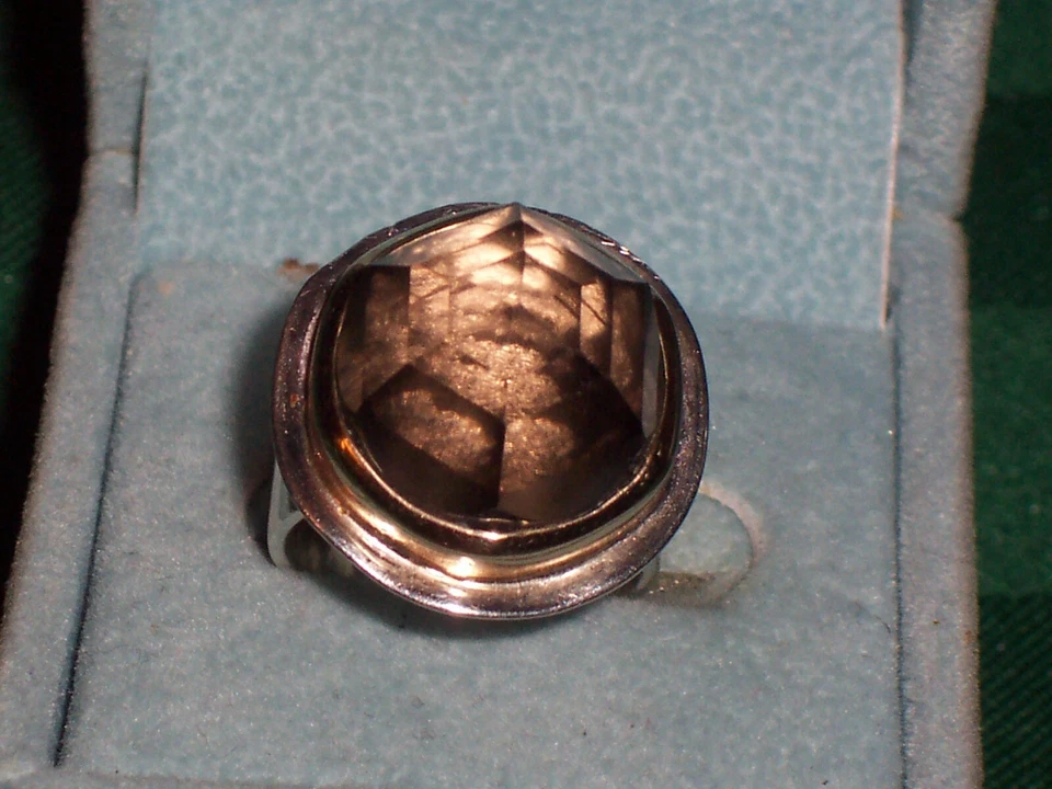 925 Пробы дымчатый топаз цветной камень размер 6    - Изображение 3 из 4