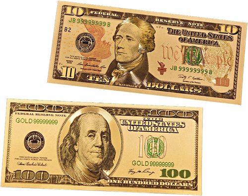 USA Dollar Bill Banknote, 24K Gold Coated Gift for Coin Currency Collectors - Picture 8 of 12