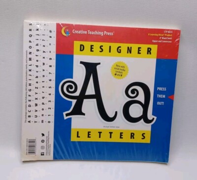 Creative Teaching Press Black Swirl 4'' Designer Letters 245 Pack CTP8655 New