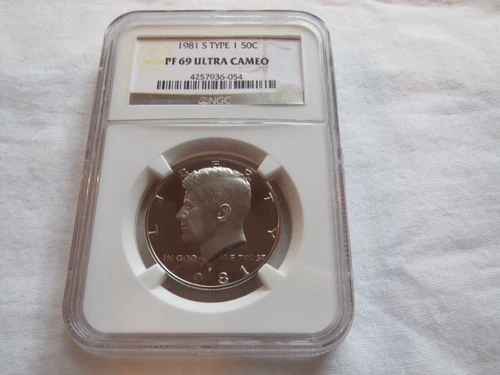 1981 S Type 1 50C Kennedy Half Dollar NGC PF69 Ultra Cameo Uncirculated Proof