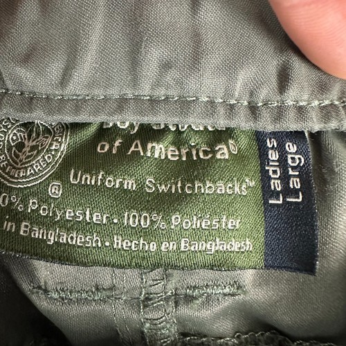 Boy Scouts Pants Ladies Large Relaxed Convertible Green Hiking Switchbacks - Picture 3 of 15