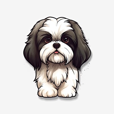 100X Shih Tzu Auto Aufkleber 9x9 cm Hunde Sticker Wetterfest & Selbstklebend