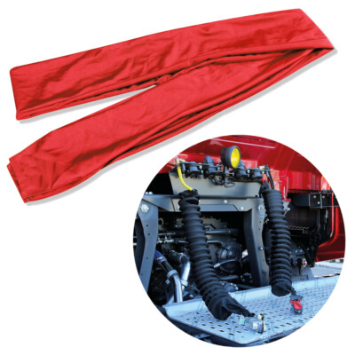 CeyKvo 4m Luftwendel Schlauch Set - Druckluftspiralschlauch Gelb/Rot M22*1.5