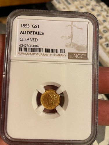 1853 $1.00 LIBERTY HEAD GOLD - Picture 18 of 24
