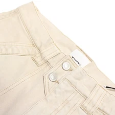 Isabel Marant NWT Cargo Jeans Size 30 US Solid Beige / Ecru 100% Cotton Javier