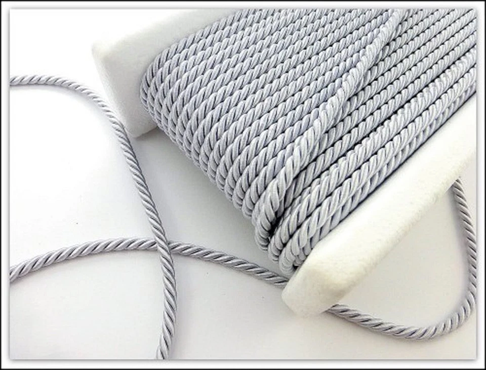  SILKY CORD TWISTED ROPE TRIM BRAID FURNISHING PIPING CUSHIONS UPHOLSTERY 5 MM - Image 3 of 4