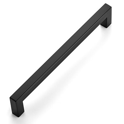 1 Pack 7-1/2'' Matte Black Square Cabinet Handles Kitchen Hardware Drawer