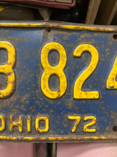 1972 Ohio License Plate XB 824 - Picture 4 of 17
