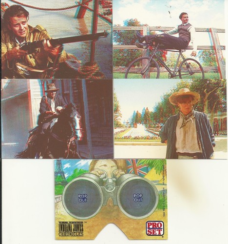 1992 PRO SET THE YOUNG INDIANA JONES CHRONICLES - 3D SET OF 10 + GLASSES - Picture 2 of 2