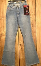 Vintage NWT MUDD Sz 1 Mid Rise Bell Bottom Flare Blue Denim Jeans