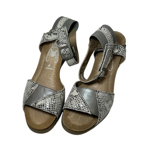 Sandalias Fly London IMAT para mujer 38 cuero serpiente correas al tobillo cuña - Imagen 4 de 9
