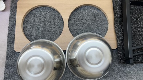 Elevated Dog Bowls for Large Dogs with Spill Proof Mat, Raised Dog Bowl Stand - Picture 7 of 11
