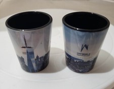 Lot of 2- freedom tower new york shot glass one world observatory see forever