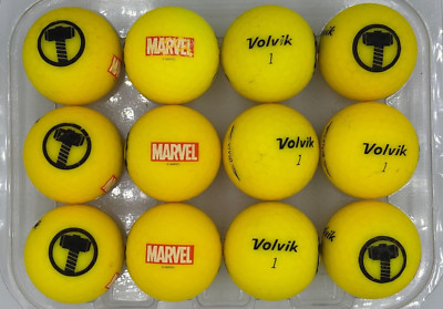Volvik X Marvel YELLOW THOR Near Mint 12 Used Golf Balls 4A | eBay