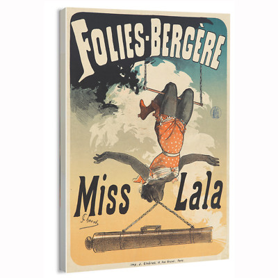 1880 Miss LaLa - Folies Bergere Movie Poster or Canvas Home Decor Art Print