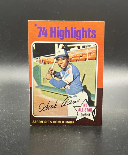 1975 Topps Mini #1 ’74 Highlights Hank Aaron