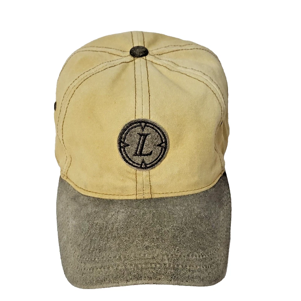 LEUPOLD Optics Hunting Distressed Duck Canvas Leather Bill Strap Back Cap Hat - Image 3 of 4