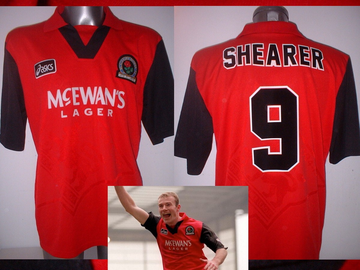 Blackburn Rovers Alan Shearer Asics Jersey Shirt XL Soccer