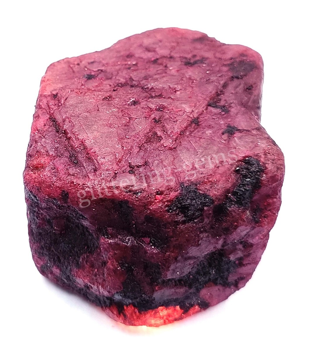 その他 Ruby ROCK II 281.90 CT Natural Ruby Rough Chakri Raw Dyed IGL Certified Loose
