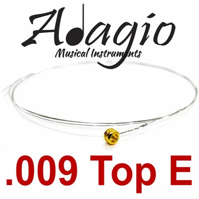 Single 009 Guitar Strings Top E Acoustic Electric Pack Of 5x Spares - Adagio Pro