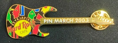 Hard Rock Cafe Reykjavik- Pin March 2003 Event Guitar Pin - Limited Edition /250