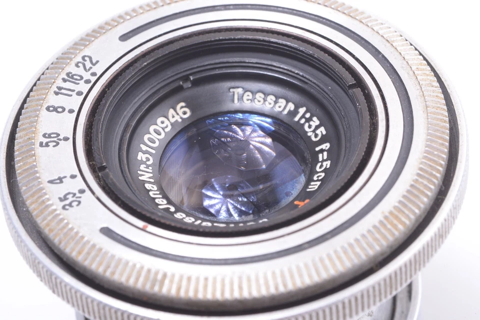 ✅ CONTAX ZEISS TESSAR 5CM 50MM 3.5 RED T LENS 4 RF RANGE FINDER CAMERA *SCARCE* - Image 4 of 4