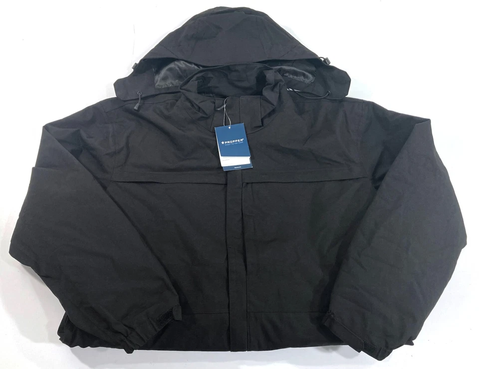 NWT 2XL MENS PROPPER 3-IN-1 HARDSHELL PARKA JACKET W/ LINER F5436 BLACK 2XL REG - Image 4 of 4