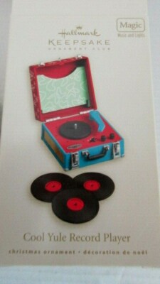 Hallmark 2008 COOL YULE RECORD PLAYER Magic Music Lights Mint in Mint ...