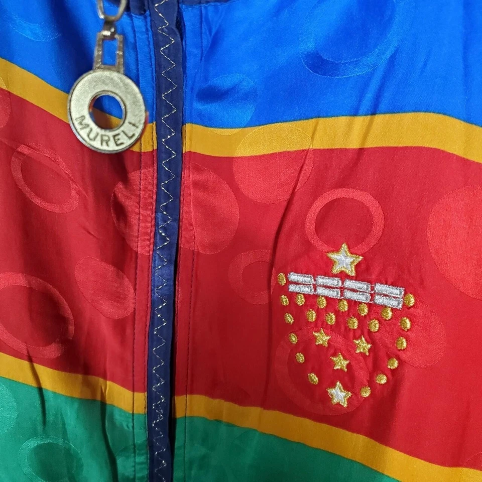 Vintage Silk Mureli Colorful Silk Windbreaker - Image 3 of 4