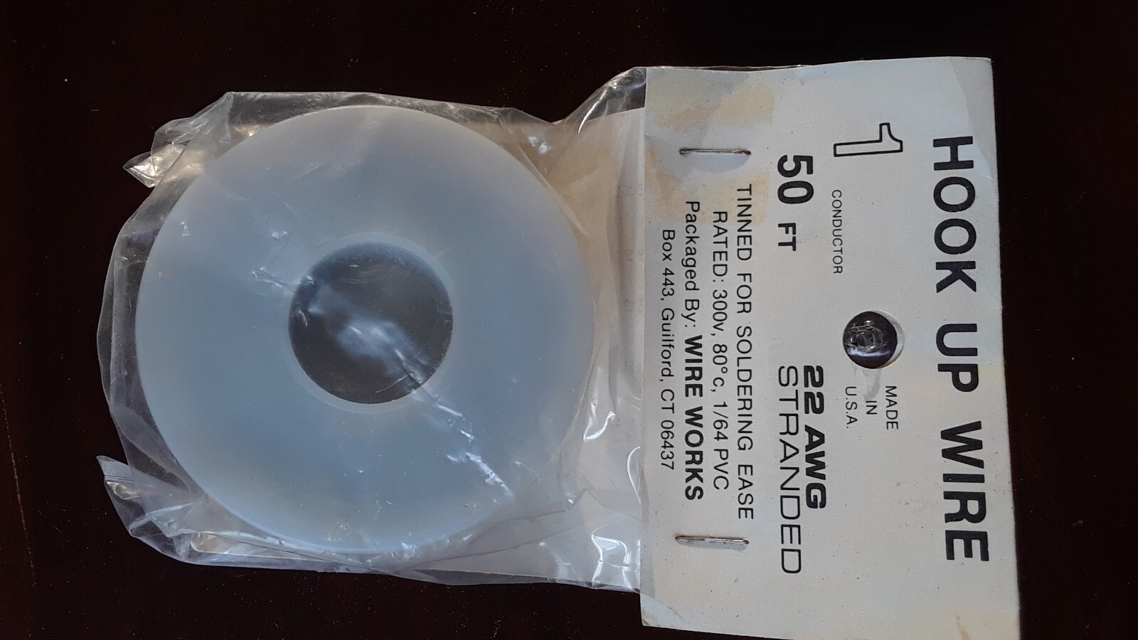Hook up Wire 22 AWG Stranded Tinned 50'