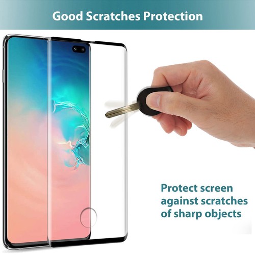 2 PACK Samsung Galaxy S10 Plus 5G Full Coverage Tempered Glass Screen Protector - Picture 4 of 16