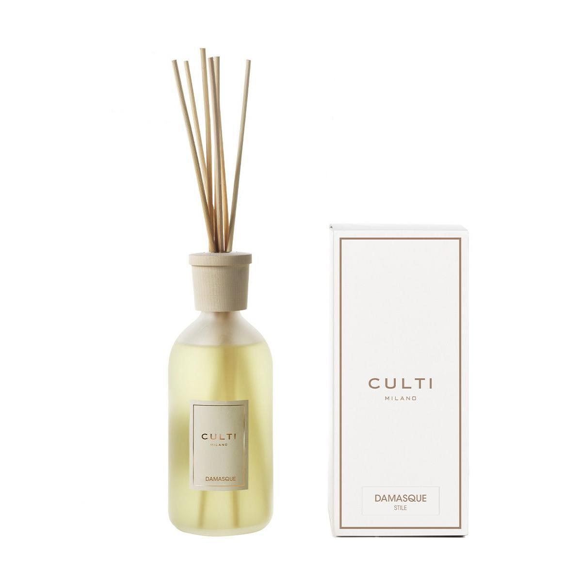 CULTI MILANO Profumatore Diffusore Stile con Bastoncini 500ml Damasque