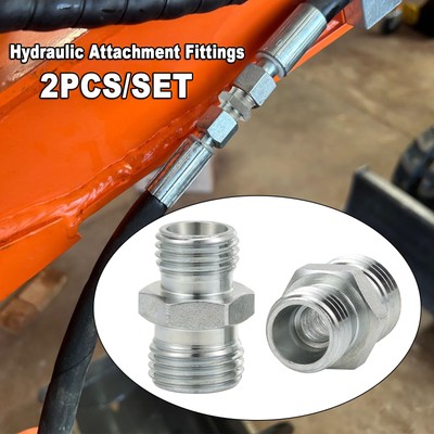 2PCS/SET Mini Excavator Hydraulic Attachment Fittings M14-M16 Replace #115757
