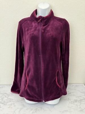 Crivit Jacket Womens L Sports Zip Up Running Fleece Casual Purple Soft Shell H