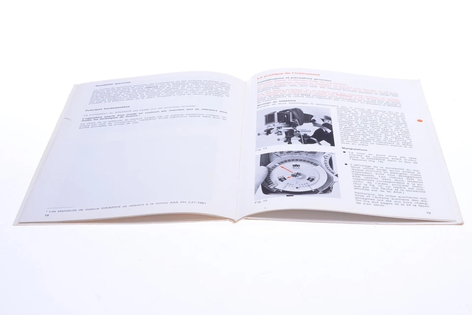 ✅ SINAR SIX LIGHT METER ORIGINAL INSTRUCTIONS MANUAL FRENCH 121 - Image 2 of 2