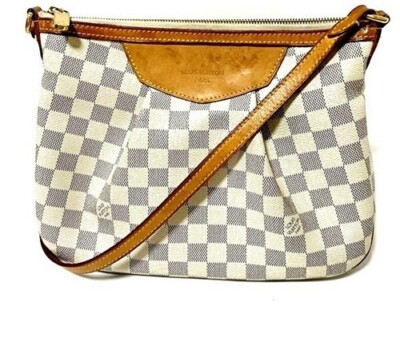 Borsa a tracolla Louis Vuitton Damier Azur Siracusa PM N41113